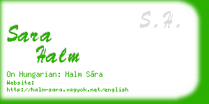 sara halm business card